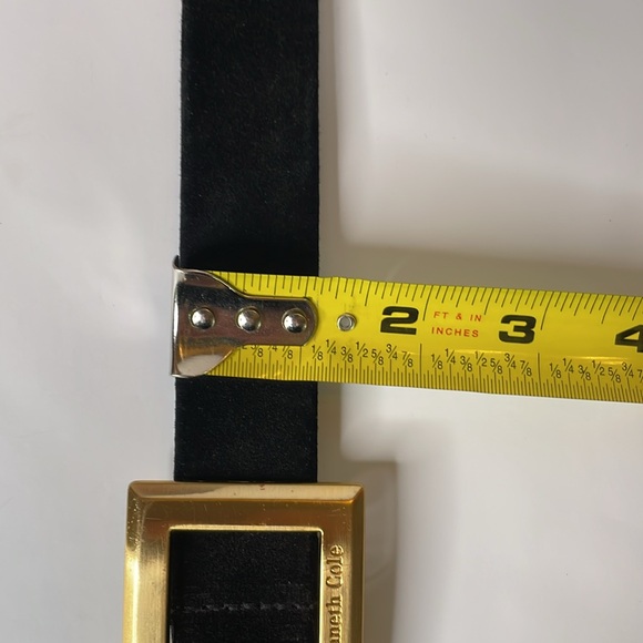 Kenneth Cole New York Belt Black Suede Leather Belt - Picture 8 of 11
